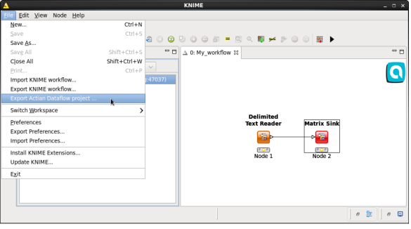 Screen shot of Actian Dataflow software.