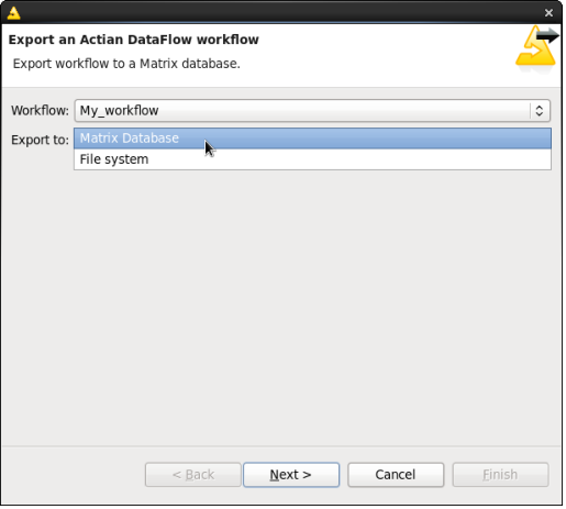 Workflow and target selection page.